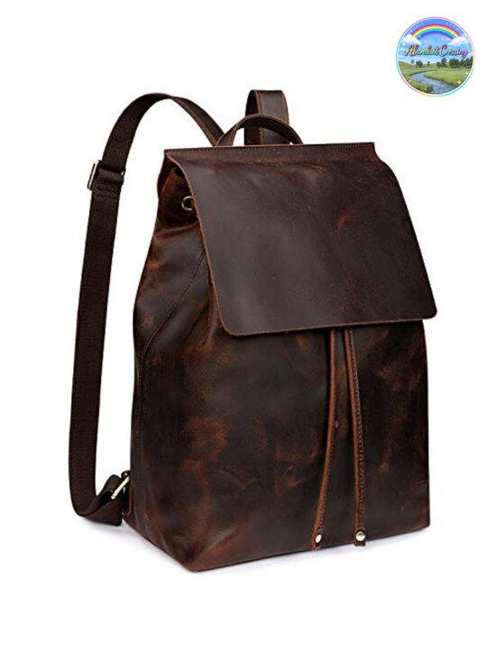 Genuine Leather Backpack Purse Travel Daypack with Luggage Sleeve main image 3